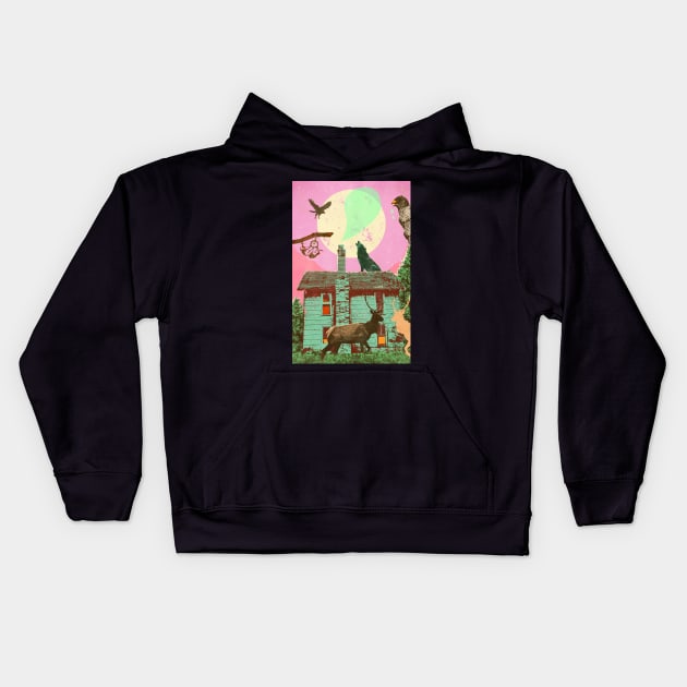 HIDDEN FOREST Kids Hoodie by Showdeer